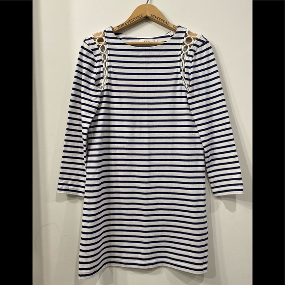 A.L.C Navy/ White Cotton Dress size XS - Picture 2 of 10